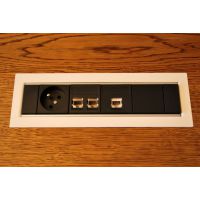 FORMAT - SKLEP - FRAME Mediaport F3M2GB2RJ | 2 x 230 V | 2 x RJ45 kat 5e | 2 Moduły