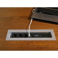 FORMAT - SKLEP - TOP SOCKET Mediaport T5M3GB4RJ | 3 x 230 V | 4 x RJ45 kat 5e | 3 Moduły