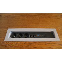 FORMAT - SKLEP - TOP SOCKET Mediaport T5M3GB2RJ1VG | 3 x 230 V | 2 x RJ45 kat 5e | 1 x VGA | 3 Moduły