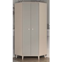 ML MEBLE - MEVEL 01 Szafa Narożna | Szary Pallad | Piasek Pustyni