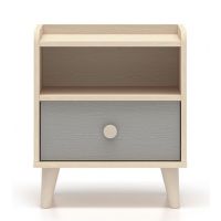 ML MEBLE - MEVEL 10 Szafka nocna | Szary Pallad | Piasek Pustyni
