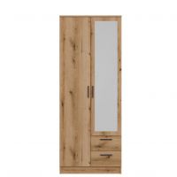 LIVEO - MONTANA Szafa z lustrem MT02 | dąb evoke