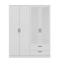 LIVEO - MONTANA Szafa z lustrem MT04 | biała