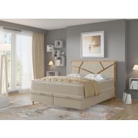 MPF MEBLE POLSKIE FIJAŁEK - MOSAIC Łóżko Kontynentalne z pojemnikiem | z materacem | 160x200 | Tkanina Neve 03 | DOSTĘPNE OD RĘKI