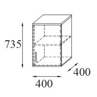 AMS Meble Biurowe - Nadstawka RG45 P/L | 2OH