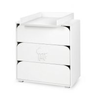 KLUPŚ - NEL CHMURKA (biały) Komoda z przewijakiem