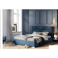 Forte - NELLUR Łóżko tapicerowane 180x200 | z pojemnikiem na pościel