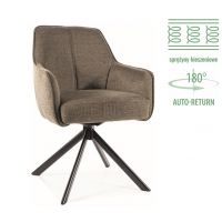 SIGNAL - NOTTI BREGO Krzesło | Obrót siedziska | Oliwka 77 | Stelaż Czarny mat