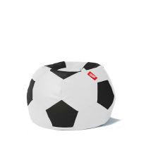 GIGANT PUFA - Pufa PIŁKA EKOSKÓRA 250L biało-czarna