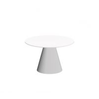 HUBERTUS - GLAMOUR PINETO MINI Ława 80 | Biały połysk | Chrom