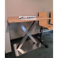 STEMA - Stolik Kawowy SH-3007-1/S | Blat 82x60x1,8 cm | Noga Stal Nierdzewna Szczotkowana | Blat Dąb Złoty | DOSTĘPNY OD RĘKI