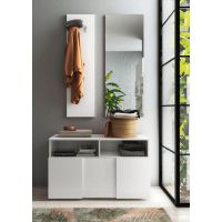 MC AKCENT - DAMA Zestaw 409008-1 (ławka, lustro duże, panel ścienny)