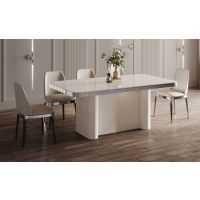 HUBERTUS - GLAMOUR PORTOFINO Stół 160-412x100 | Kaszmir połysk | Chrom | DOSTĘPNE OD RĘKI