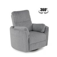 HALMAR - PEGAS fotel | elektrycznie rozkładany | funkcja obracania | funkcja kołyski | popielaty