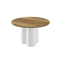 HUBERTUS - RAVEO MINI Ława | Dąb pradawny | Biały połysk