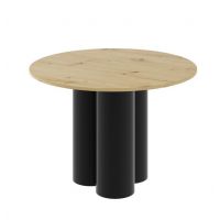 HUBERTUS - RAVEO Stół | Dąb słoneczny | Czarny połysk