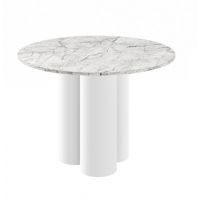 HUBERTUS - RAVEO Stół | Venatino white połysk | Biały połysk