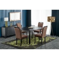 HALMAR - RINGO Stół rozkładany 102-142x102x76 | czarny | z PL