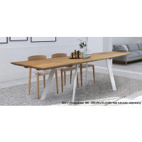 ORTUS - ROMANO Orzech Stół z dostawkami | Głębokość 100 | Krawędź ścięta | Grubość blatu 4 cm