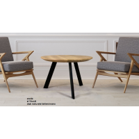 ORTUS - ROMANO Dąb Stolik okrągły | Krawędź ścięta | Grubość blatu 4 cm