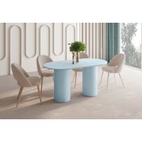 HUBERTUS - ROSETO Stół 150x80 | Niebieski mat