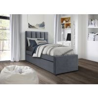 HALMAR - RUSSO 90 Łóżko z wysuwanym materacem | popielaty