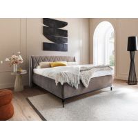 MC AKCENT - SARNIA Łóżko z pojemnikiem 160x200 | Tkanina beż 05 | SAR16043