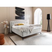 MC AKCENT - SARNIA Łóżko z pojemnikiem 140x200 | Tkanina taupe 4303 | SAR14033