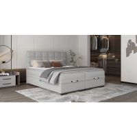 WERSAL - SEMENO Łóżko kontynentalne z pojemnikiem 160x200 | Materac Mini Pocket | Materac Pocket