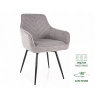 SIGNAL - SERVIO BREGO Krzesło | Obrót siedziska | Tkanina Brego 07 szary