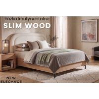 NEW ELEGANCE - NEW ELEGANCE SLIM WOOD na nóżkach | Łóżko kontynentalne z pojemnikiem | Wezgłowie N | 140x200