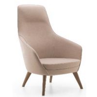 BGROUP - SNAG Fotel Konferencyjny SFH S40W | Stelaż Drewniany na 4 nogach | Wysokie Oparcie