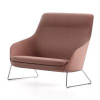 BGROUP - SNAG Sofa Konferencyjna SH SFH | Stelaż Chrom na płozie | Opcjonalnie Stelaż Drewniany | Wysokie Oparcie