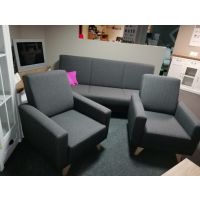 UNIMEBEL - SOLANO ZESTAW WYPOCZYNKOWY Wersalka + 2 Fotele bez guzików | DOSTĘPNY OD RĘKI