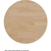 FAMEG - BASIC Blat średnica 80 | Lite drewno bukowe mikrowczep | Grubość blatu 2,7cm