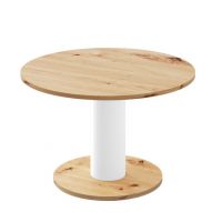 HUBERTUS - SOLO MINI Ława 80 | Dąb artisan | Biały połysk | Dąb artisan