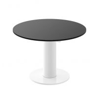 HUBERTUS - SOLO LUX Stół 100-144 | Czarny mat | Biały połysk | Biały połysk