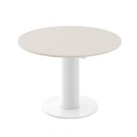 HUBERTUS - SOLO LUX Stół 100-144 | Kaszmir mat | Biały połysk | Biały połysk