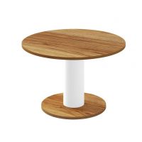 HUBERTUS - SOLO MINI Ława 80 | Dąb pradawny | Biały połysk | Dąb pradawny