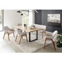 MC AKCENT - DEBA Stół drewniany 180x100 | Obrzeże proste | Stelaż U | DE18UXBW | DETGUSXL