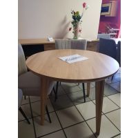 MEBIN - ETNA Stół okrągły 100-300 | Blat lite drewno