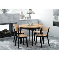 MOSKAŁA MEBLE - Stół Okrągły rozkładany ST-35 | Nogi czarne