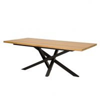 Drewmax - METAL | Dąb Stół | ST377 | 180x90 | Blat 4 cm