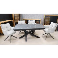 MOSKAŁA MEBLE - STÓŁ ST73 Spiek kwarcowy | 160x90+2x40