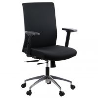 STEMA - Fotel Obrotowy RIVERTON F/L-AL | Czarno - Czarny | z Wysuwem Siedziska | Zgodny z Rozporządzeniem z 2023 roku