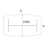 AMS Meble Biurowe - Stół Konferencyjny SW4 Na Stelażu Płytowym | 180x80 cm