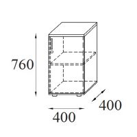 AMS Meble Biurowe - Szafka Aktowa RG34 P/L | 2OH