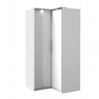 HELVETIA MEBLE WIERUSZÓW - OPTIMA Szafa narożna 2497KL16 | Biały/ Biały połysk