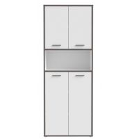 Forte - KEFLAVIK KFLR822-J53 | Szafka-Regał | Biały / Uni Wolfram Szary