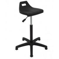 MAZUR KRZESŁA - PU 1 Taboret Black | Wysoki | Na Stopkach